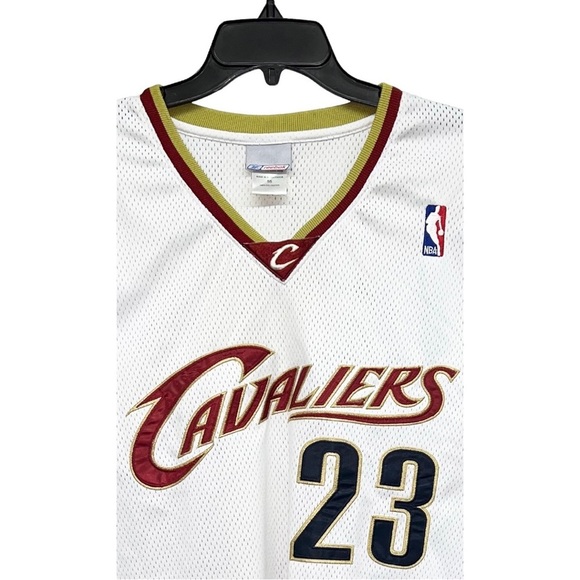 Reebok LeBron James Cleveland Cavaliers NBA Jersey Men’s Size 56 3XL White - Picture 3 of 7
